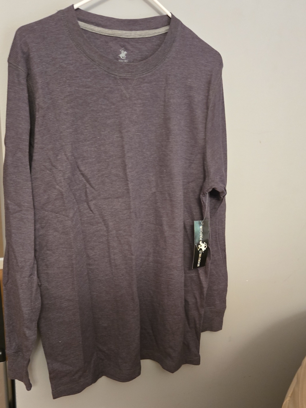 U.S. Polo Assn. Heather Grey Long Sleeve Crew Tee